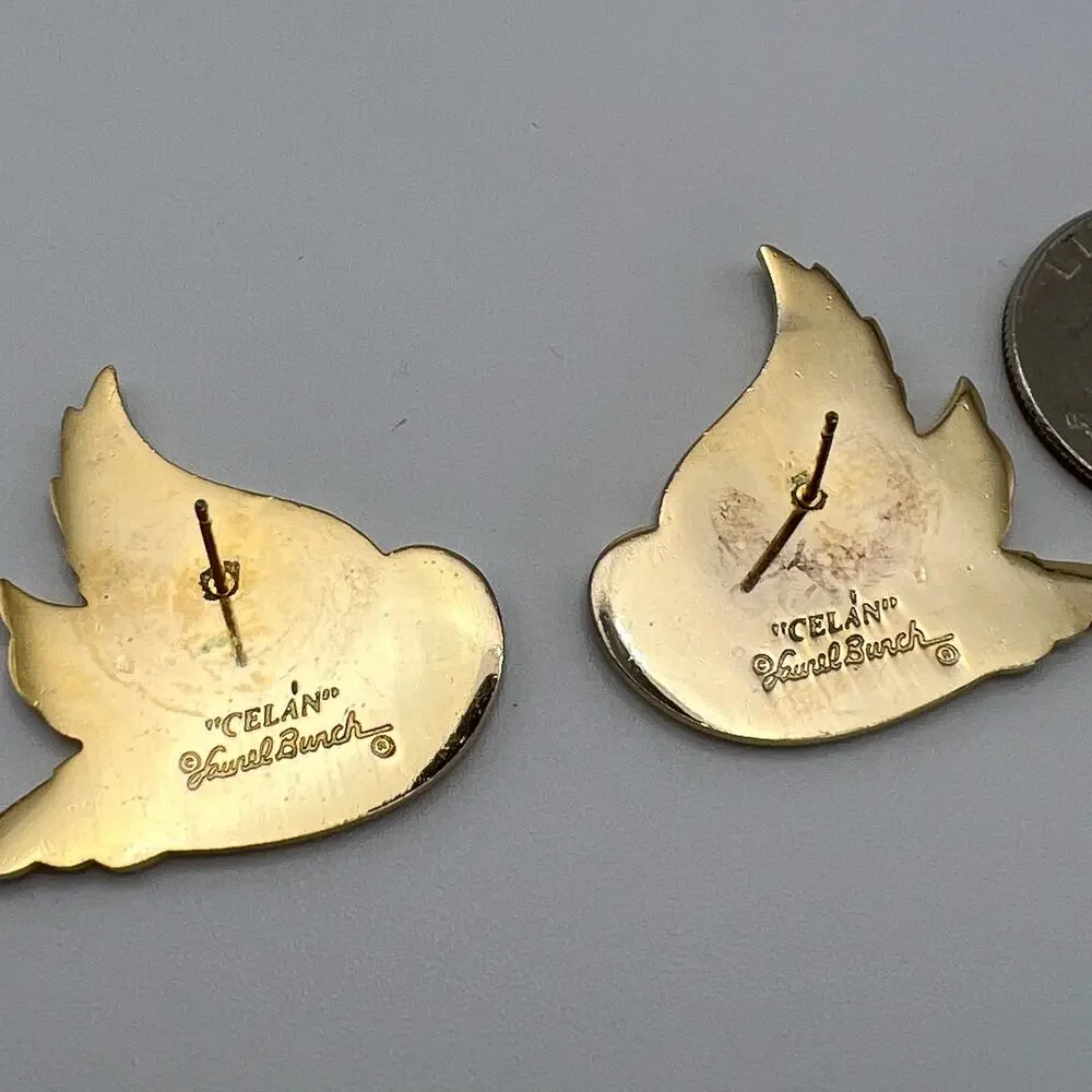 Black and Gold Swallow Wing Earrings - Women Jewelry Earrings